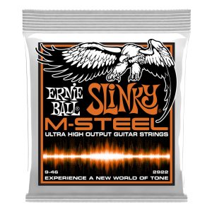 Ernie Ball 2922 - M-Steel Hybrid Slinky Electric Guitar Strings - 9-46