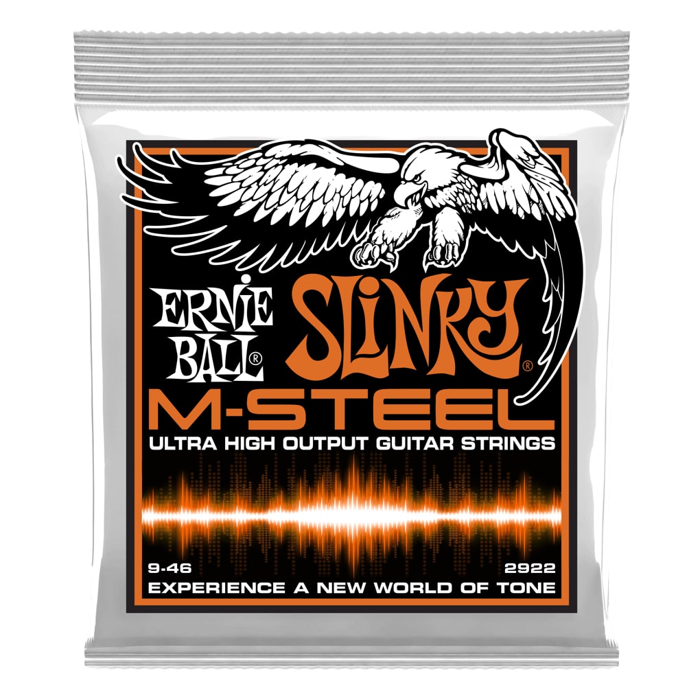 Ernie Ball 2922 – M-Steel Hybrid Slinky Electric Guitar Strings – 9-46 1