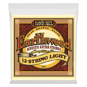 Acoustic Guitar Strings - Ernie Ball 2010 - 12-String - Earthwood - 80/20 Bronze - Light 9-46