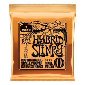 Electric Guitar Strings - Ernie Ball 3222 - Hybrid Slinky - Nickel Wound - 9-46 - 3 Pack