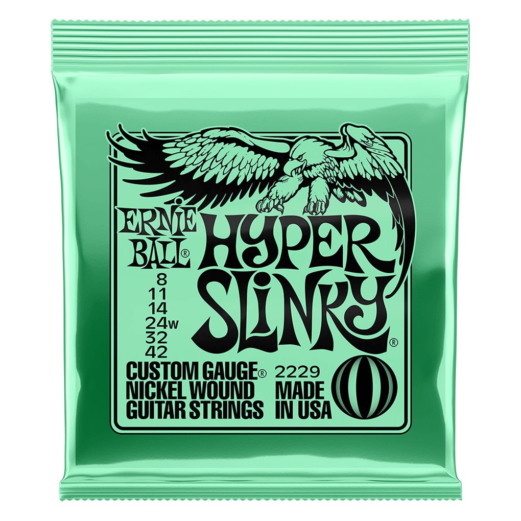 Electric Guitar Strings – Ernie Ball 2229 – Hyper Slinky – Nickel Wound – 8-42 1