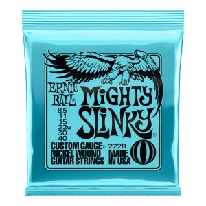 Electric Guitar Strings - Ernie Ball 2228 - Mighty Slinky - Nickel Wound - 8.5-40