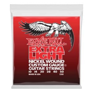 Electric Guitar Strings - Ernie Ball 2210 - Nickel Wound Custom with Wound G - Extra Light - 10-50