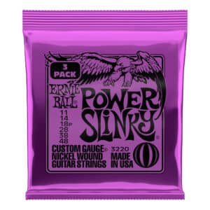 Electric Guitar Strings – Ernie Ball 3220 – Power Slinky – Nickel Wound – 11-48 – 3 Pack 1