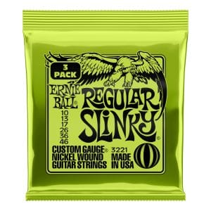 Electric Guitar Strings – Ernie Ball 3221 – Regular Slinky – Nickel Wound – 10-46 – 3 Pack 1