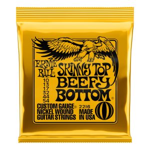 Electric Guitar Strings - Ernie Ball 2216 - Skinny Top Beefy Bottom Slinky - Nickel Wound - 10-54