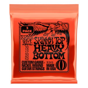 Electric Guitar Strings - Ernie Ball 3215 - Skinny Top Heavy Bottom Slinky - Nickel Wound - 10-52 - 3 Pack