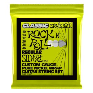 Electric Guitar Strings - Ernie Ball 2251 - Regular Slinky - Classic Rock n Roll - Pure Nickel Wrap - 10-46