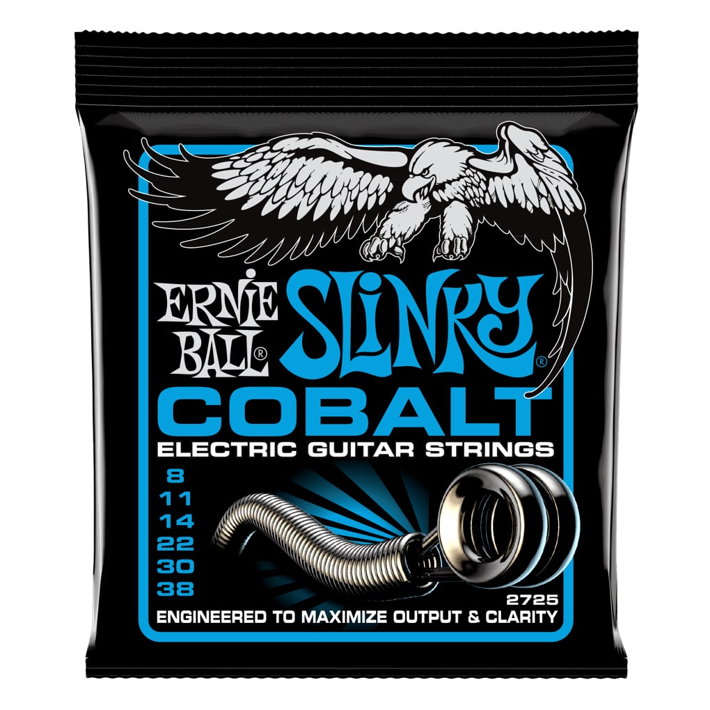 Electric Guitar Strings – Ernie Ball 2725 – Cobalt – Extra Slinky – 8-38  1