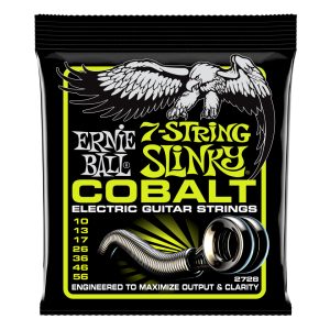 Electric Guitar Strings - Ernie Ball 2728 - 7-String - Cobalt - Regular Slinky - 10-56