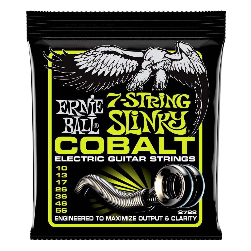 Electric Guitar Strings – Ernie Ball 2728 – 7-String – Cobalt – Regular Slinky – 10-56  1