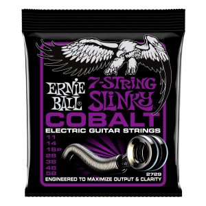 Electric Guitar Strings - Ernie Ball 2729 - 7-String - Cobalt - Power Slinky - 11-58