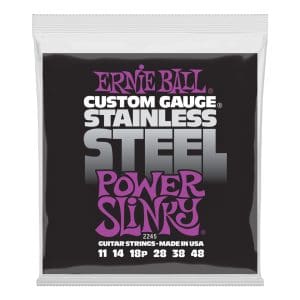 Electric Guitar Strings – Ernie Ball 2245 – Power Slinky – Stainless Steel Wound – 11-48  1