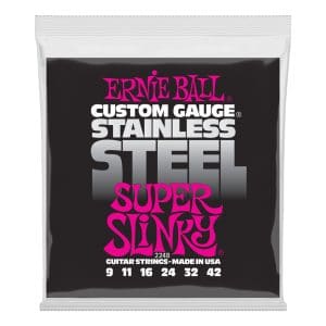 Electric Guitar Strings - Ernie Ball 2248 - Super Slinky - Stainless Steel Wound - 9-42