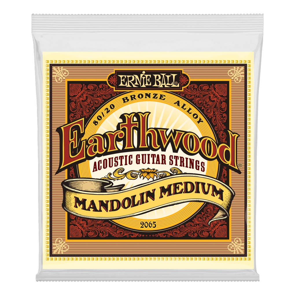 Mandolin Strings – Ernie Ball 2065 – Earthwood – 80/20 Bronze – Medium – 10-36 – Loop End 1