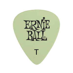 Ernie Ball - Cellulose Guitar Picks - Plectrums - Thin - 0.46mm - Super Glow - 12 Pack - P09224