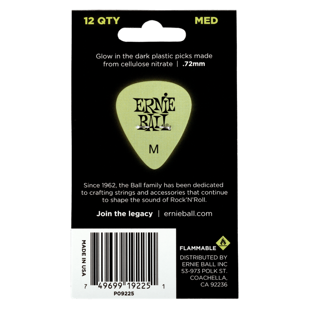 Ernie Ball – Cellulose Guitar Picks – Plectrums – Medium – 0