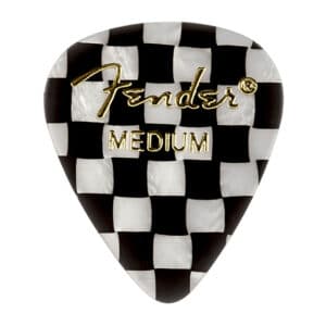 Fender – Premium Celluloid Guitar Picks – 351 Shape – Medium – Checkerboard – 12 Pack 1