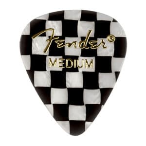 Fender - Premium Celluloid Guitar Picks - 351 Shape - Medium - Checkerboard - 12 Pack