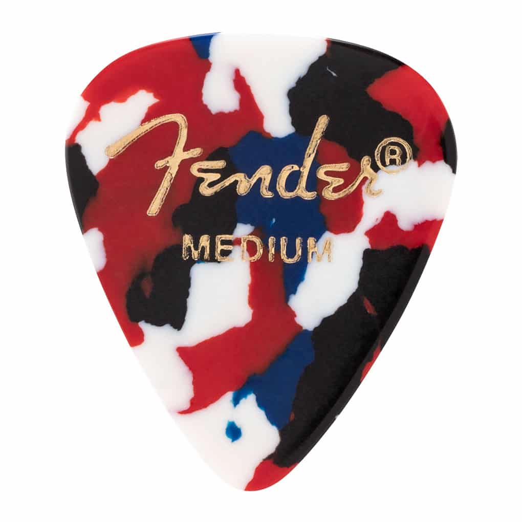 Fender – Classic Celluloid Guitar Picks – 351 Shape – Medium – Confetti – 12 Pack 1