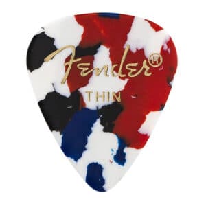 Fender - Classic Celluloid Guitar Picks - 351 Shape - Thin - Confetti - 12 Pack