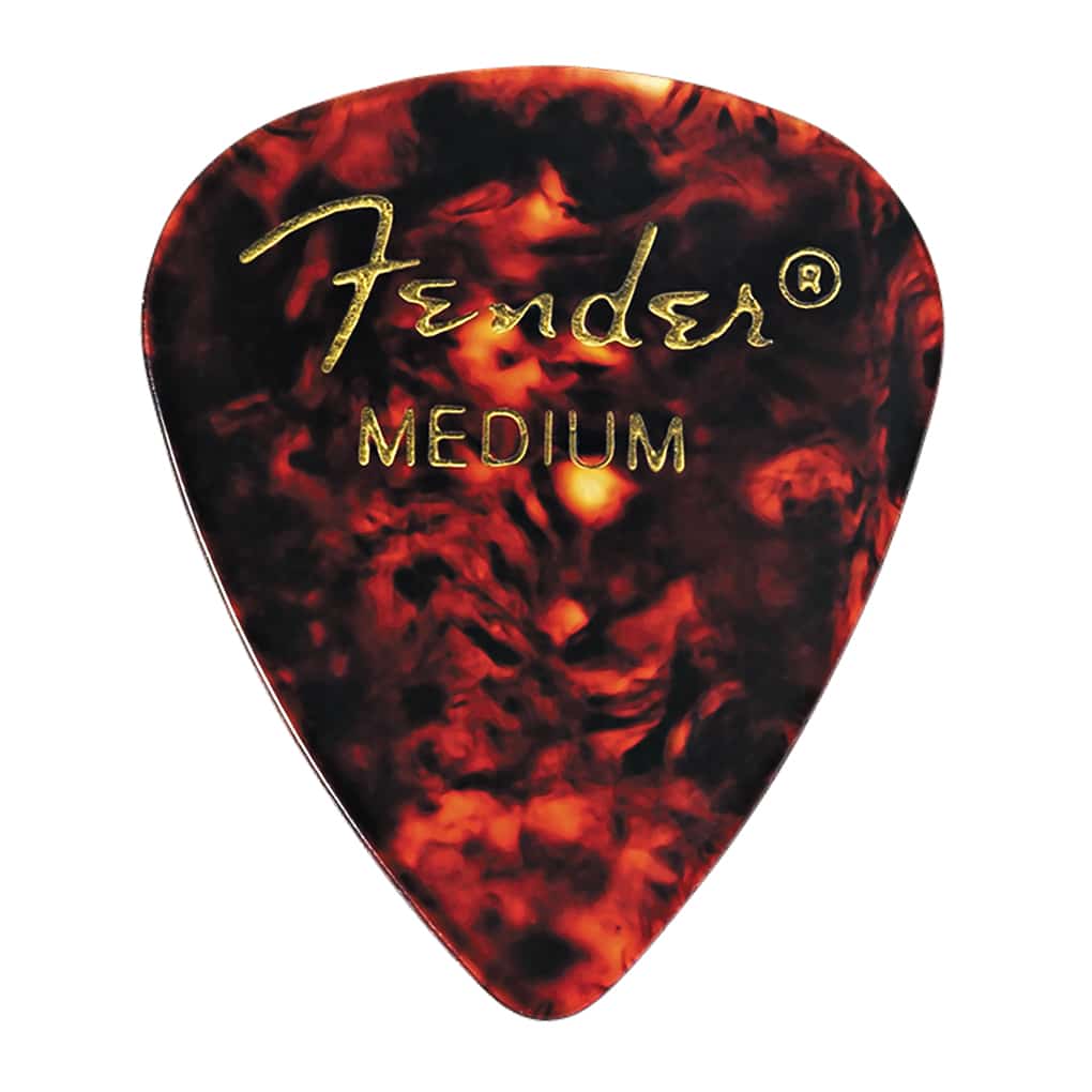 Fender – Classic Celluloid Guitar Picks – 351 Shape – Medium – Tortoiseshell – 12 Pack 1