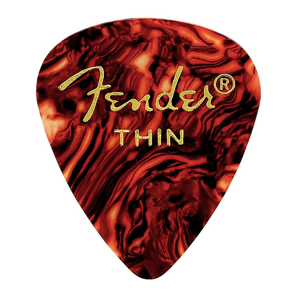 Fender – Classic Celluloid Guitar Picks – 351 Shape – Thin – Tortoiseshell – 12 Pack 1