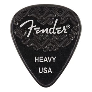 Fender - Wavelength Celluloid Guitar Picks - 351 Shape - Heavy - Black - 6 Pack