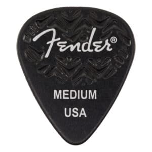 Fender - Wavelength Celluloid Guitar Picks - 351 Shape - Medium - Black - 6 Pack