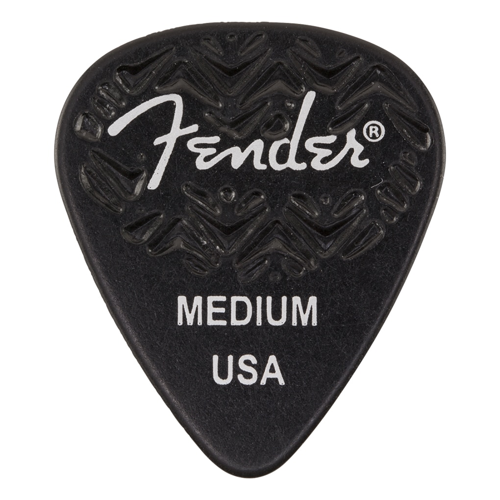 Fender – Wavelength Celluloid Guitar Picks – 351 Shape – Medium – Black – 6 Pack 1
