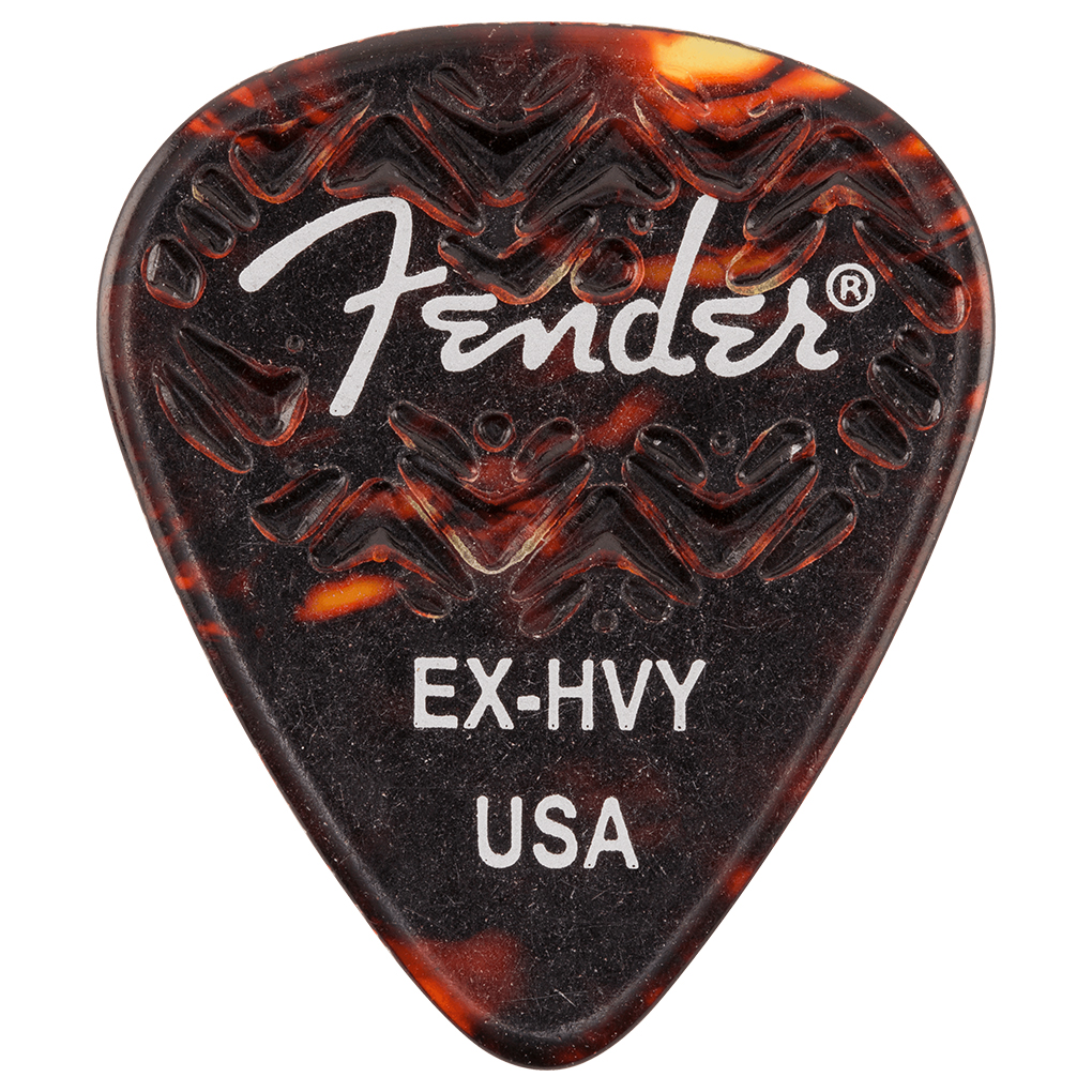 Fender – Wavelength Celluloid Guitar Picks – 351 Shape – Extra Heavy – Tortoiseshell – 6 Pack 1