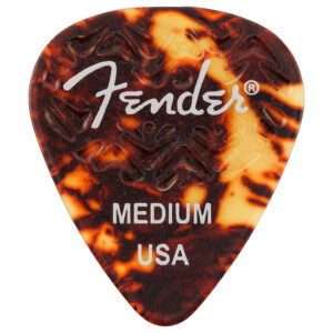 Fender - Wavelength Celluloid Guitar Picks - 351 Shape - Medium - Tortoiseshell - 6 Pack