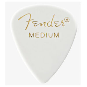 Fender - Classic Celluloid Guitar Picks - 351 Shape - Medium - White - 12 Pack