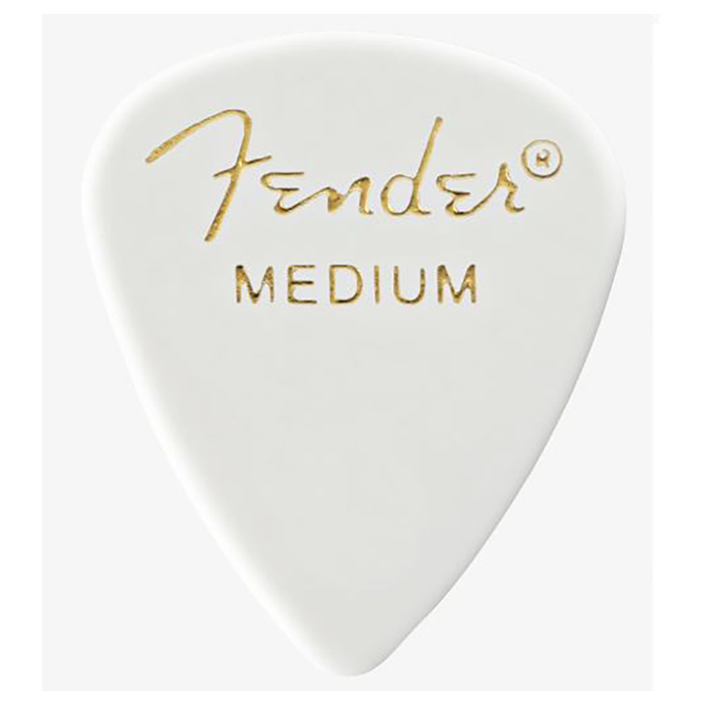 Fender – Classic Celluloid Guitar Picks – 351 Shape – Medium – White – 12 Pack 1
