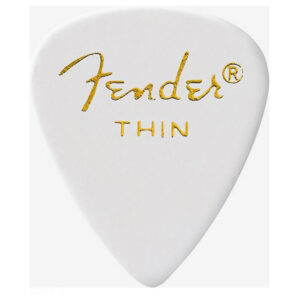 Fender – Classic Celluloid Guitar Picks – 351 Shape – Thin – White – 12 Pack 1