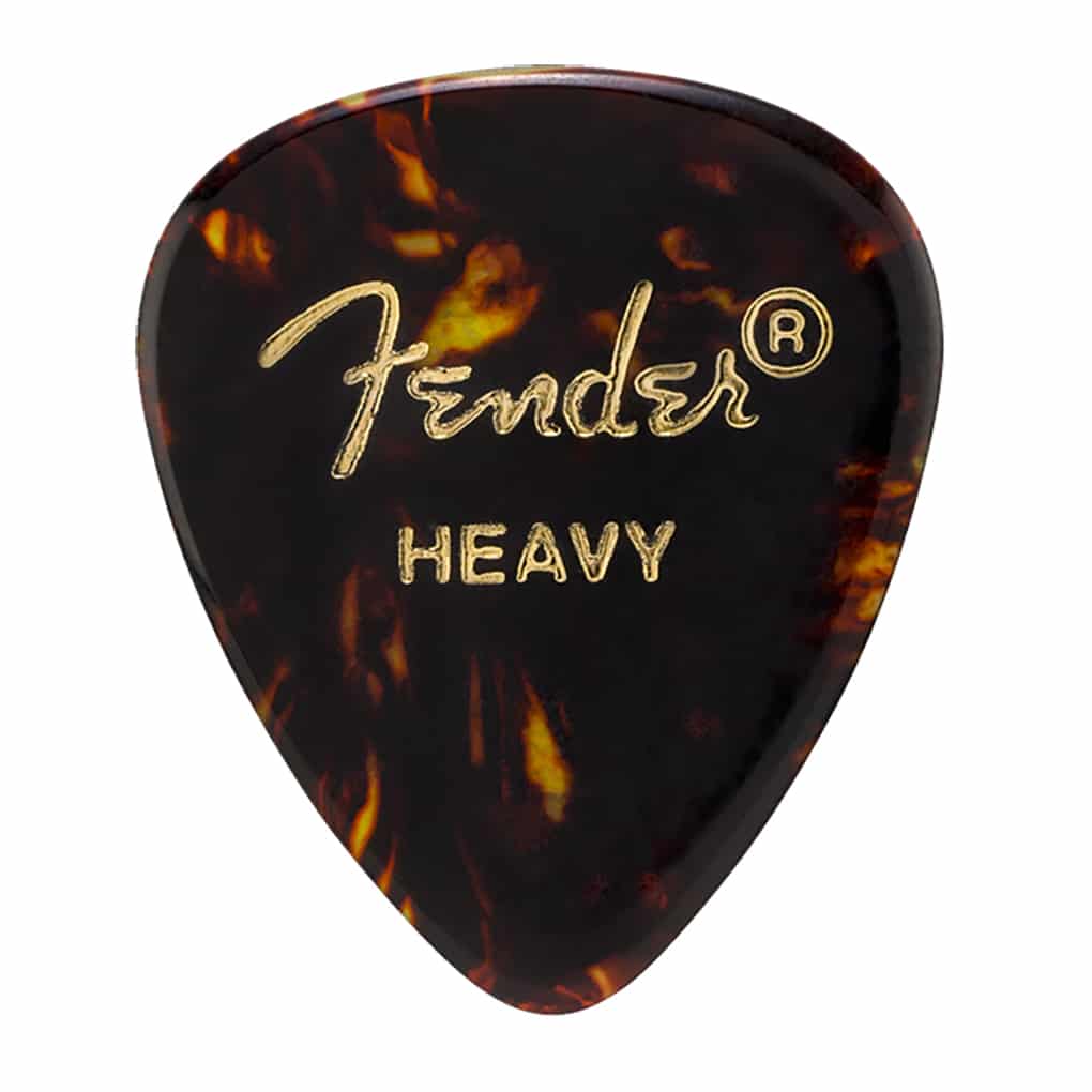 Fender – Classic Celluloid Guitar Picks – 451 Shape – Heavy – Tortoiseshell – 12 Pack 1