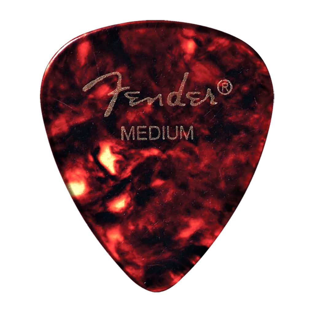 Fender – Classic Celluloid Guitar Picks – 451 Shape – Medium – Tortoiseshell – 12 Pack 1