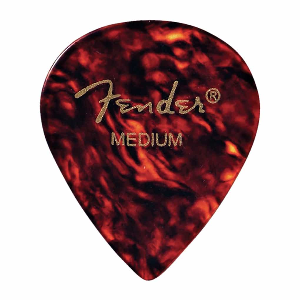 Fender – Classic Celluloid Guitar Picks – 551 Shape – Medium – Tortoiseshell – 12 Pack 1