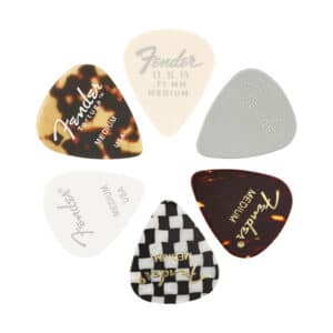 Fender – Material Medley Guitar Picks – Assorted Materials – 351 Shape – Medium – 6 Pack 1