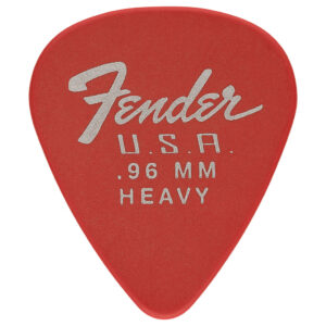 Fender - Dura-Tone Delrin Guitar Picks - 351 Shape - Heavy - 0.96mm - Fiesta Red - 12 Pack