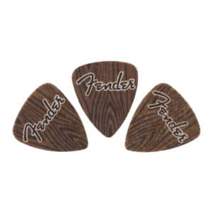 Fender – Felt Ukulele Picks – 351 Shape – Wood Grain Pattern – 3mm – 3 Pack 1