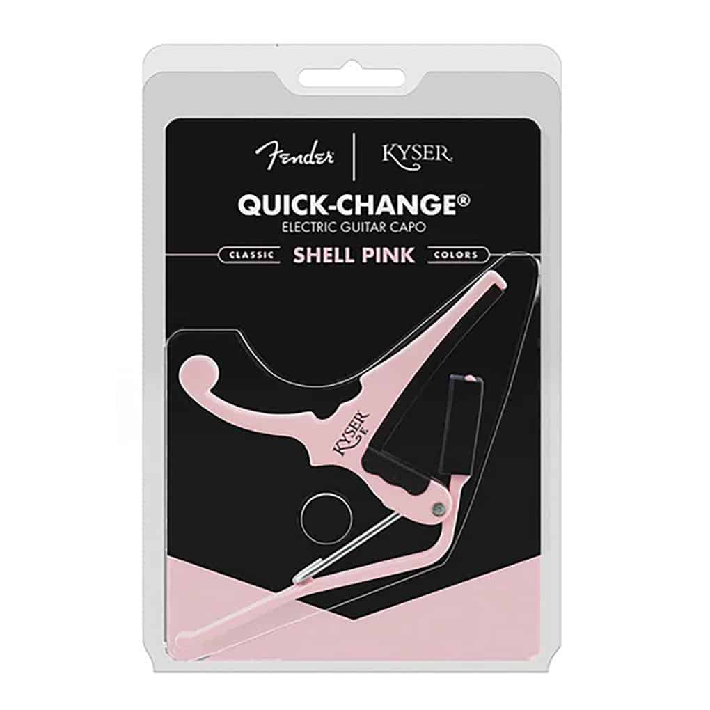 Fender x Kyser – Quick-Change Electric Guitar Capo – Shell Pink – KGEFSPA 4