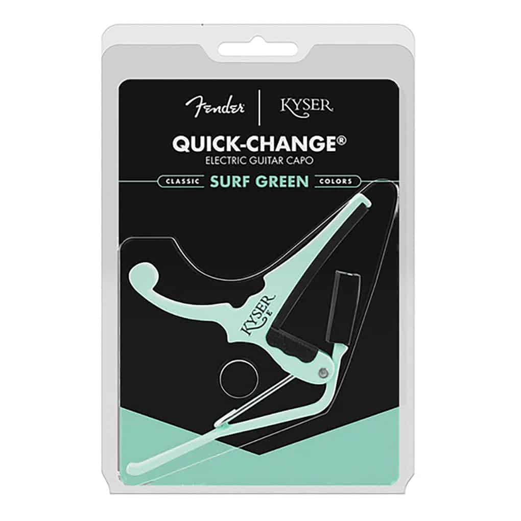 Fender x Kyser – Quick-Change Electric Guitar Capo – Surf Green – KGEFSGA 4