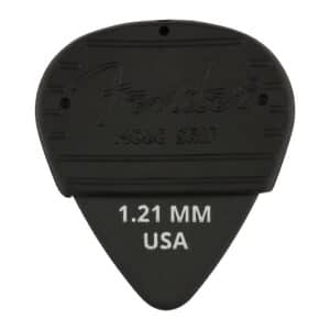 Fender - Mojo Grip Guitar Picks - Dura-Tone Delrin - 351 Shape - Extra Heavy - 1.21mm - Black - 3 Pack