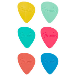 Fender - Offset Guitar Picks - 351 Shape - Medium - 0.83mm - Multi Coloured - 6 Pack