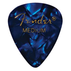 Fender - Premium Celluloid Guitar Picks - 351 Shape - Medium - Blue Moto - 12 Pack