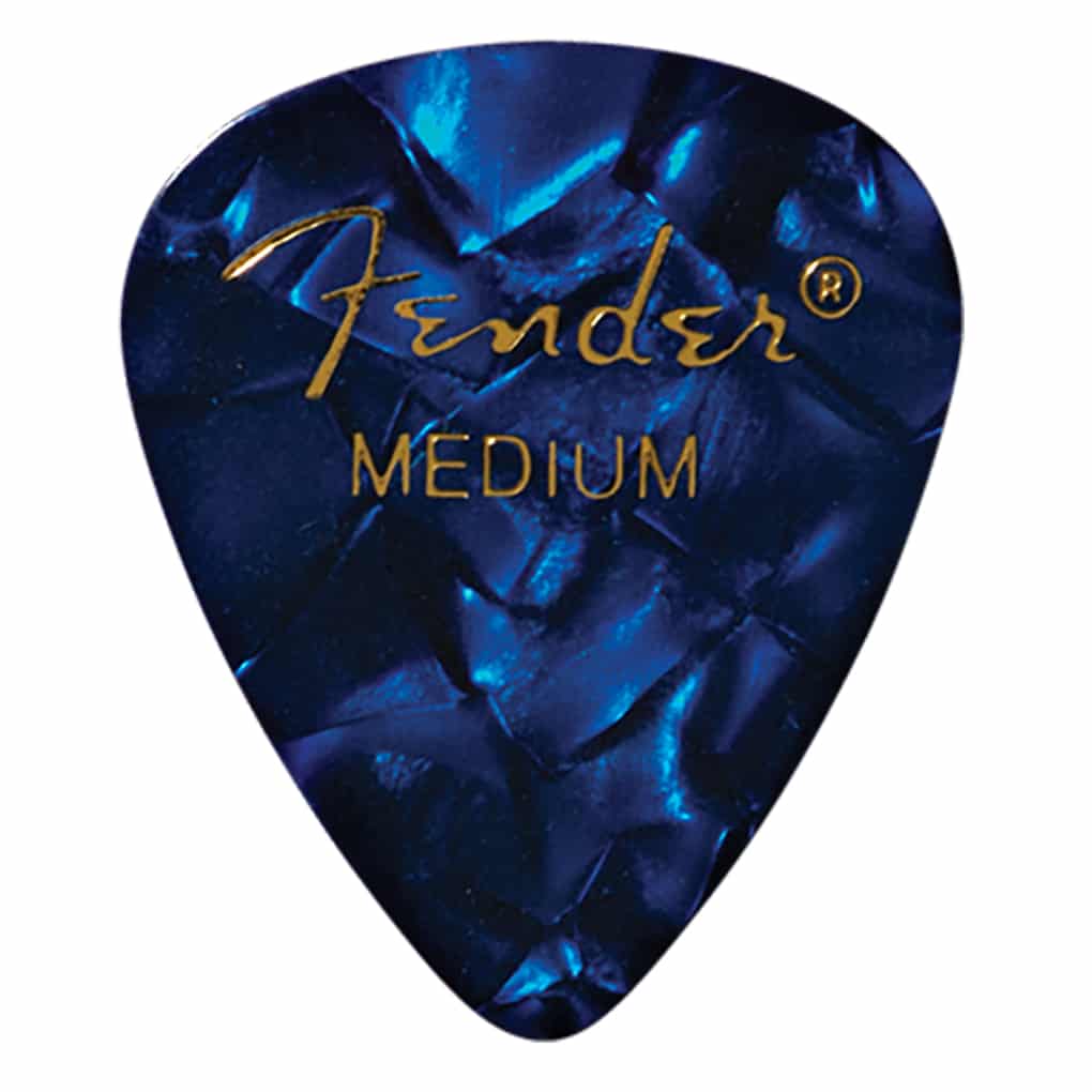 Fender – Premium Celluloid Guitar Picks – 351 Shape – Medium – Blue Moto – 12 Pack 1