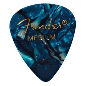 Fender – Premium Celluloid Guitar Picks – 351 Shape – Medium – Ocean Turquoise – 12 Pack 1