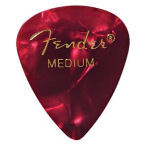 Fender - Premium Celluloid Guitar Picks - 351 Shape - Medium - Red Moto - 12 Pack