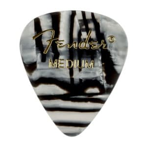 Fender – Premium Celluloid Guitar Picks – 351 Shape – Medium – Zebra – 12 Pack 1
